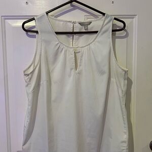 Banana Republic White Keyhole Blouse